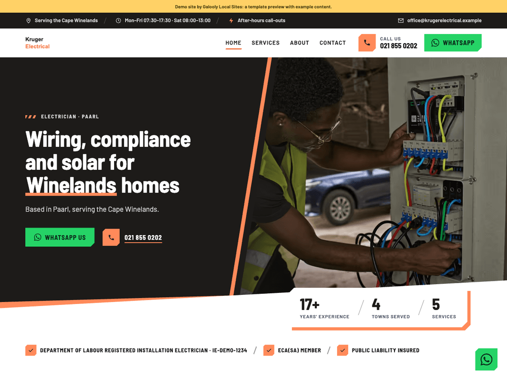 Ember template demo site