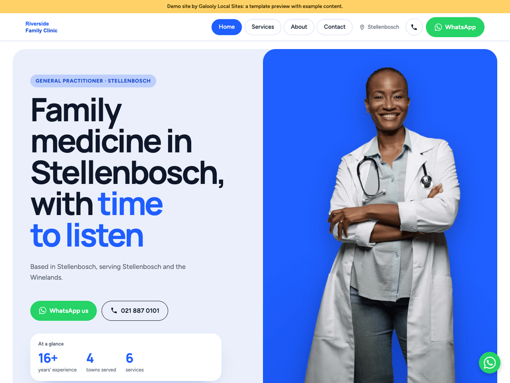 Lumen template demo site